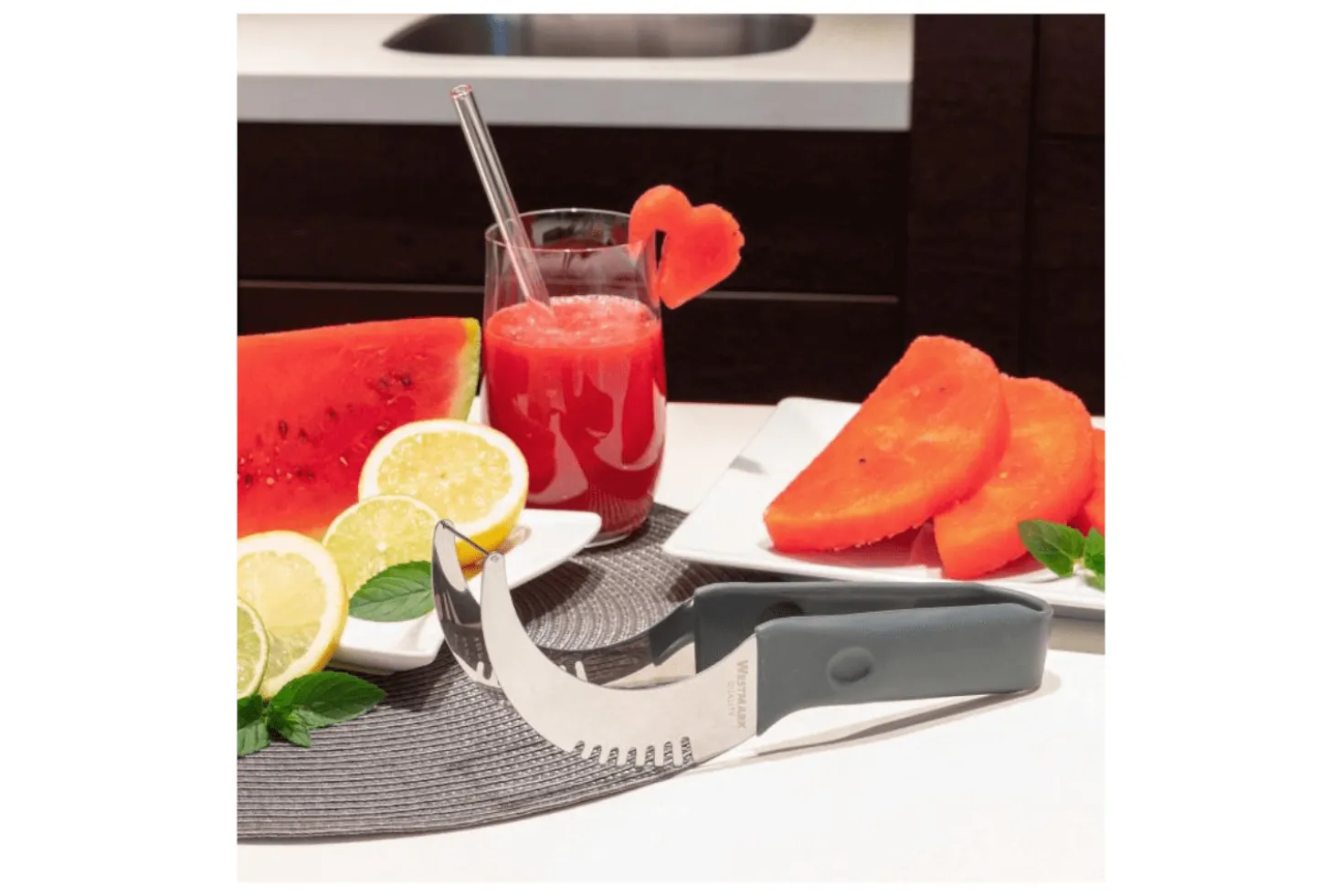 Coupe-pastèque "Hook" Westmark silicone et acier inox