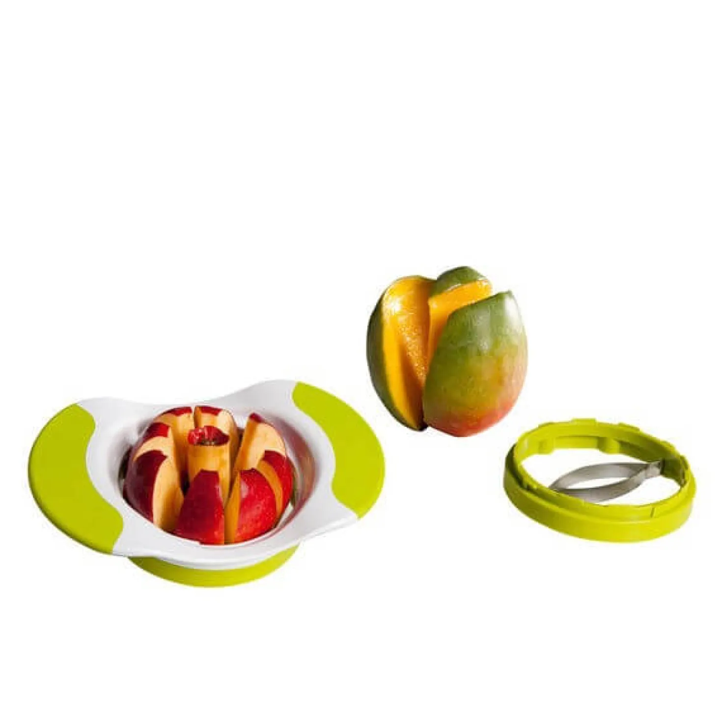 Coupe-pommes et mangues KITCHEN ARTIST 2 lames interchangeables + poignées