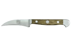 Couteau bec d'oiseau Güde Alpha Chêne 6cm en acier forgé