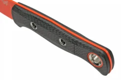 Couteau Benchmade Meatcrafter 15500OR-2 lame orange 15,4cm manche aluminium/carbone gris + étui