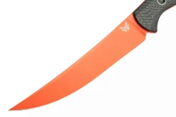 Couteau Benchmade Meatcrafter 15500OR-2 lame orange 15,4cm manche aluminium/carbone gris + étui