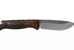 Couteau Benchmade Saddle Mountain Skinner 15002 lame 10,7cm manche bois stabilisé + étui en cuir