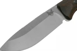 Couteau Benchmade Saddle Mountain Skinner 15002 lame 10,7cm manche bois stabilisé + étui en cuir
