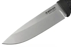 Couteau Böker Bronco 121504 lame en acier 11,3cm manche en TPE noir + étui en cuir avec allume-feu