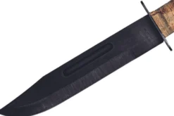 Couteau Bowie Herbertz 101018 lame 18cm manche en cuir + étui en cuir + pierre à aiguiser