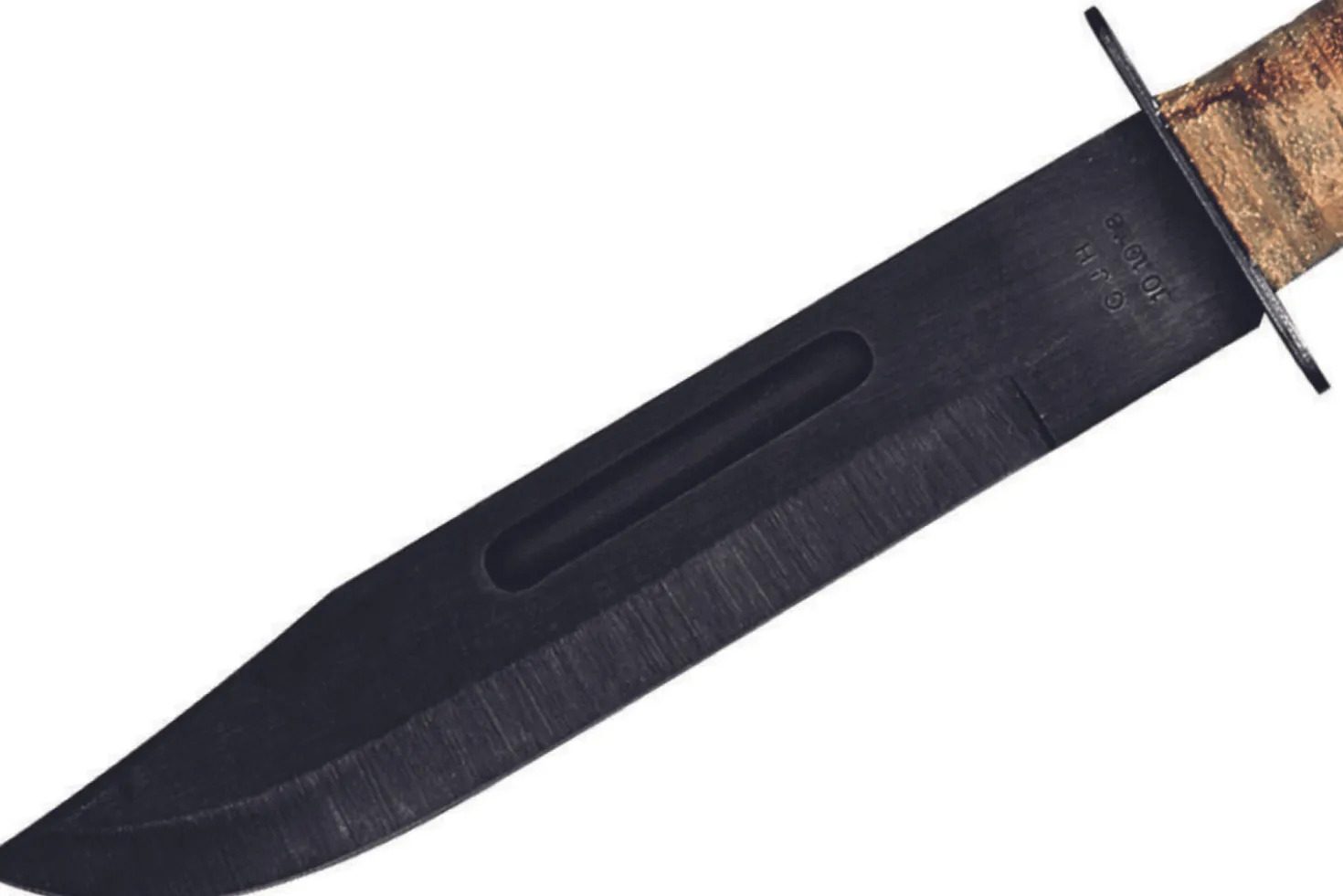 Couteau Bowie Herbertz 101018 lame 18cm manche en cuir + étui en cuir + pierre à aiguiser