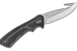 Couteau Buck 685 Bucklite Max II Large Guthook 0685BKG lame 10,2cm manche caoutchouc noir + étui polyester