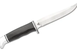 Couteau Buck 105 Pathfinder 0105BKS lame 12,7cm manche résine phénolique noir/alu + étui cuir