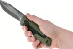 Couteau Buck 656 Pursuit Large 0656GRS lame 11,4cm manche nylon/fibres de verre vert + étui polyester