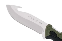 Couteau Buck 657 Pursuit Large Guthook 0657GRG lame 11,4cm manche nylon/fibres de verre vert + étui polyester