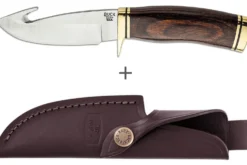 Couteau Buck 191 Zipper 0191BRG lame guthook 10,5cm manche bois de noyer + étui cuir