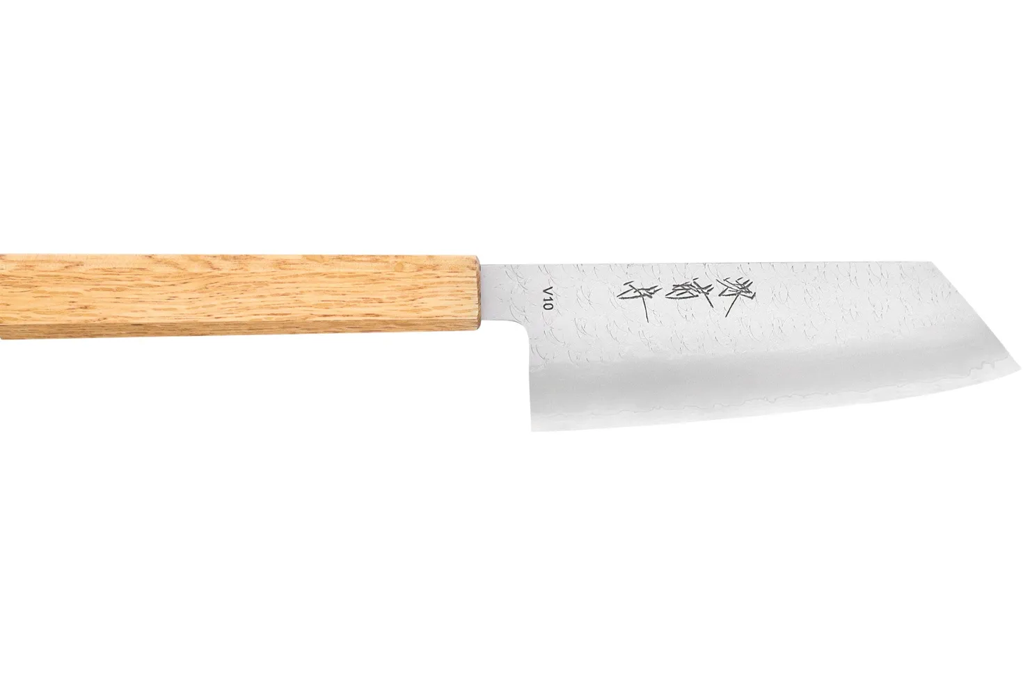 Couteau bunka 14cm japonais artisanal Sakai Kikumori TS10 en chêne