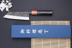 Couteau bunka 16,5cm japonais artisanal Masashi Yamamoto SLD Kuro damas
