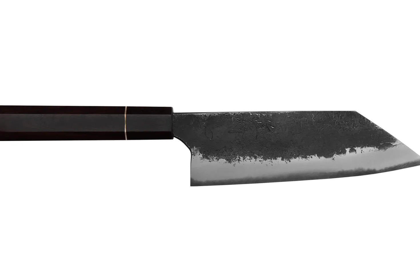 Couteau bunka 16,5cm japonais artisanal Naoki Mazaki WS2 Black Nashiji