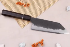 Couteau bunka 16,5cm japonais artisanal Naoki Mazaki WS2 Black Nashiji