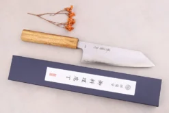 Couteau bunka 16,5cm japonais artisanal Sakai Kikumori TS10 en chêne