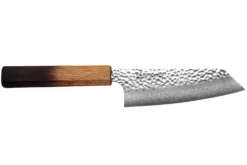 Couteau bunka 15cm japonais artisanal Wusaki Yaketa VG10 damas chêne brûlé