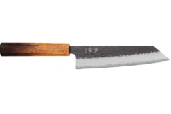 Couteau bunka 17cm japonais artisanal Yuzo Black AS chêne brûlé