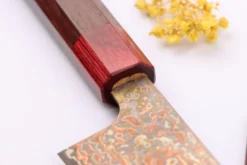 Couteau bunka 16cm japonais artisanal Takeshi Saji VG10 Rainbow Nashiji