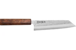 Couteau bunka japonais artisanal Wusaki Yoshi G3 chêne 17cm
