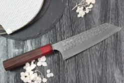 Couteau bunka japonais artisanal Yoshimi Kato Minamo SG2 Tsuchime 17cm
