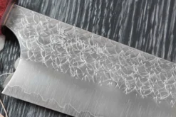 Couteau bunka japonais artisanal Yoshimi Kato Minamo SG2 Tsuchime 17cm
