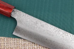 Couteau bunka japonais artisanal Kei Kobayashi SG2 Damascus 17cm
