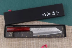 Couteau bunka japonais artisanal Kei Kobayashi SG2 Damascus 17cm