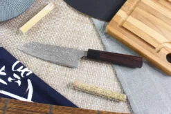 Couteau bunka japonais artisanal Masakage Kumo 16,5cm damas 63 couches