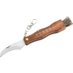Couteau à champignon Herbertz 251411 inox manche bois 11cm + brosse