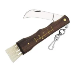 Couteau à champignon Herbertz 251411 inox manche bois 11cm + brosse