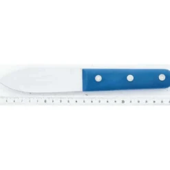 Couteau à coquilles St Jacques Au Nain lame large 11cm inox, manche bleu