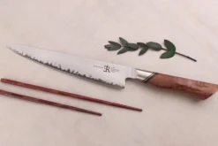 Couteau à découper 20,5cm Ryda Knives A-30 San Maï et manche en noyer