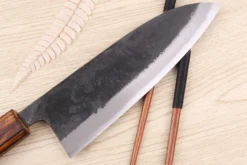 Couteau deba 18cm japonais artisanal Hidetsune BS2