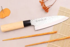 Couteau deba 15cm japonais Satake Cutlery Tsuchime en magnolia