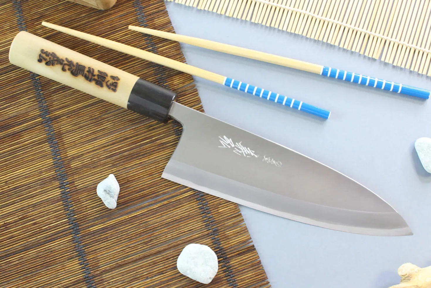 Couteau deba japonais artisanal Yoshihiro Jyosaku White 2 steel
