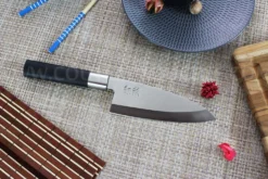 Couteau Deba japonais KAI Wasabi Black lame 15cm