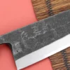 Couteau deba kiritsuke 18cm japonais artisanal Hatsukokoro Shirasagi manche en teck
