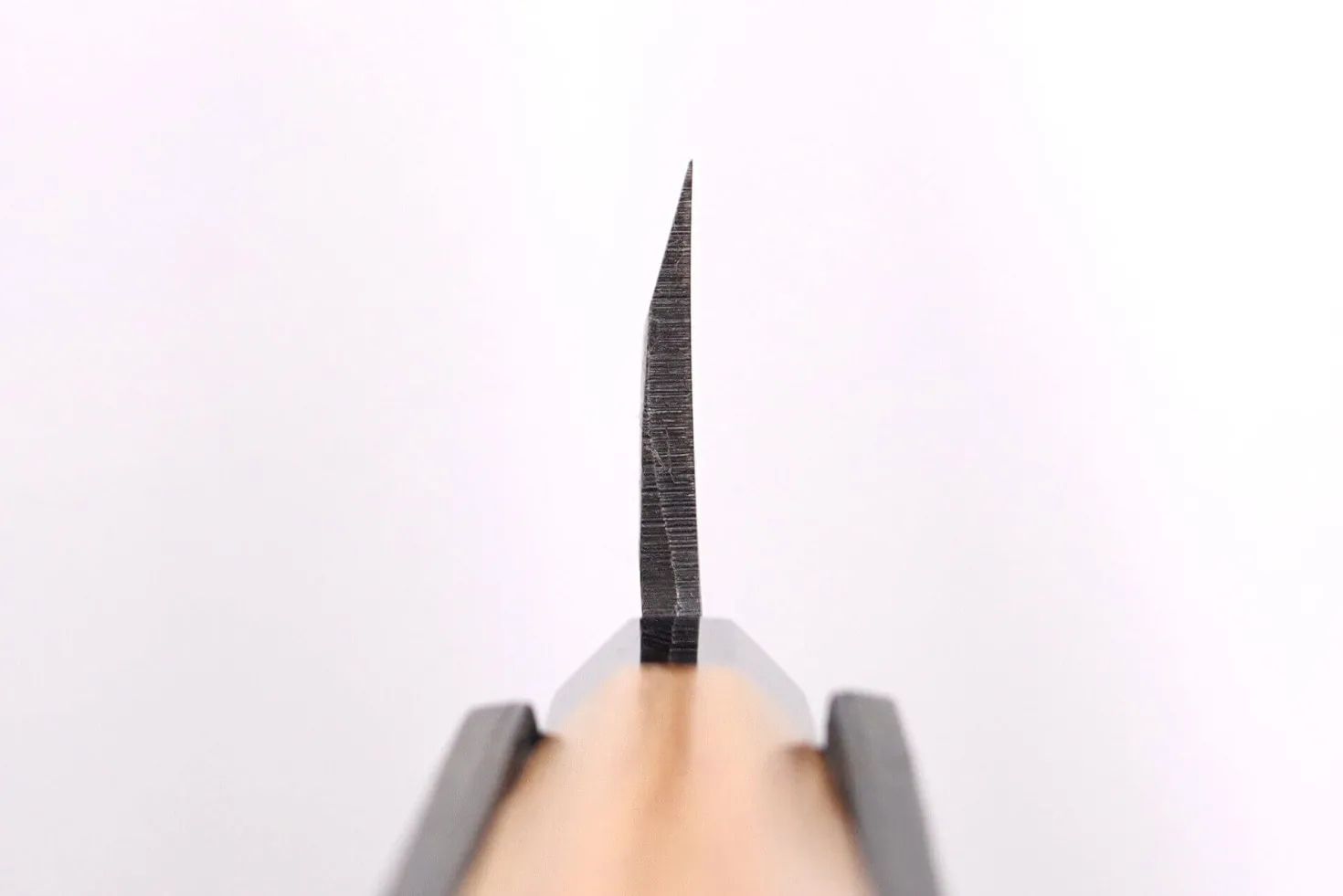 Couteau deba kiritsuke 18cm japonais artisanal Hatsukokoro Shirasagi manche en teck