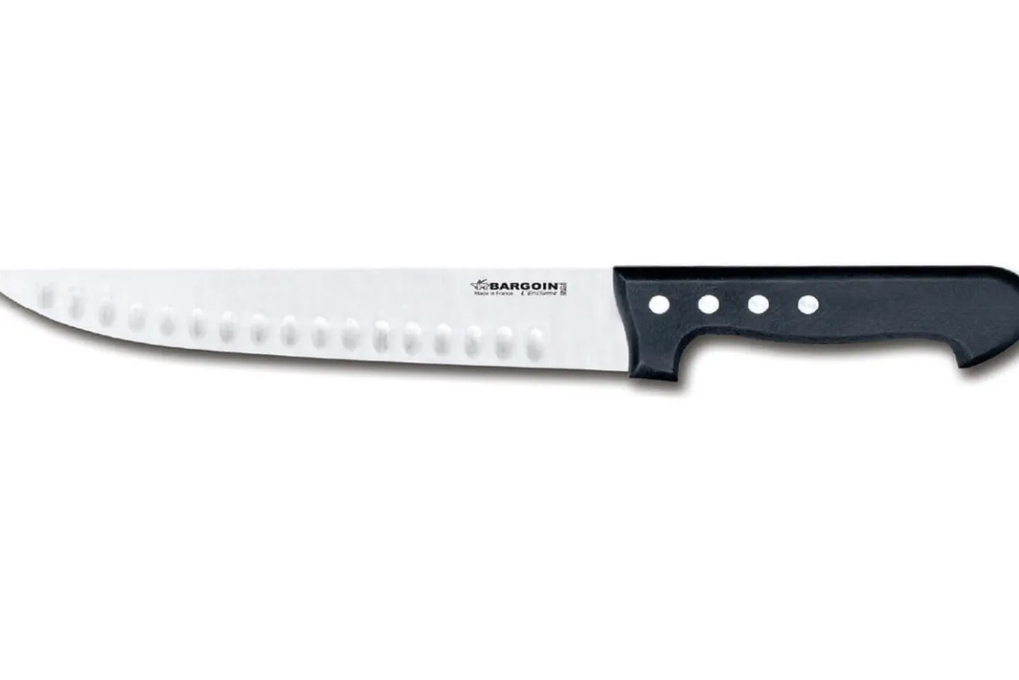 Couteau de boucher Bargoin Classic 4 rivets lame alvéolée 30cm