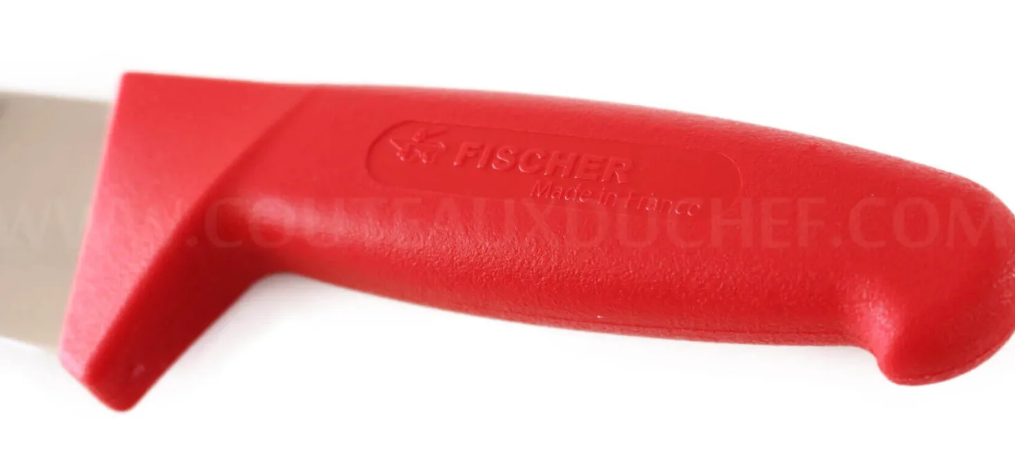 Couteau de boucher 28cm manche rouge Fischer