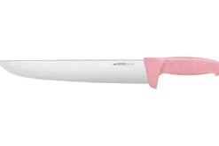 Couteau de boucher Fischer Creative Chef 30cm manche surmoulé rose
