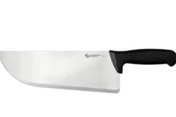 Couteau de boucher lourd professionnel Ambrogio Sanelli Supra noir 28cm