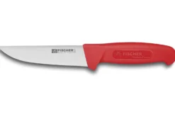 Couteau de boucher professionnel Fischer HACCP 14cm manche rouge