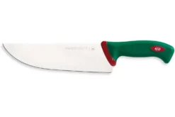 Couteau de boucher professionnel Sanelli Premana lame large 24cm manche vert
