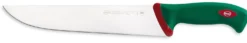 Couteau de boucher professionnel SANELLI Premana lame 27cm manche vert