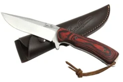 Couteau de chasse Wildsteer Byron Ferguson WBF0102 lame 11cm manche cocobolo + étui en cuir
