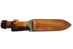 Couteau de chasse Wildsteer X Wild XW0101 lame 16cm manche cuir gold + étui en cuir