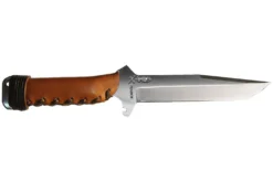 Couteau de chasse Wildsteer X Wild XW0101 lame 16cm manche cuir gold + étui en cuir