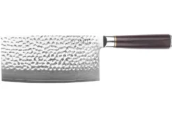 Couteau de chef chinois 17cm Fukito Ébène Damas martelé